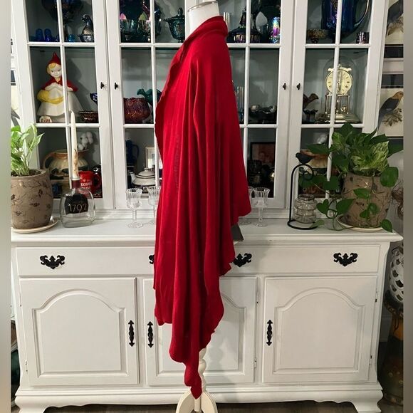 Folio NY Red Cardigan Sweater Sz M/L Longer in Front - Picture 3 of 6